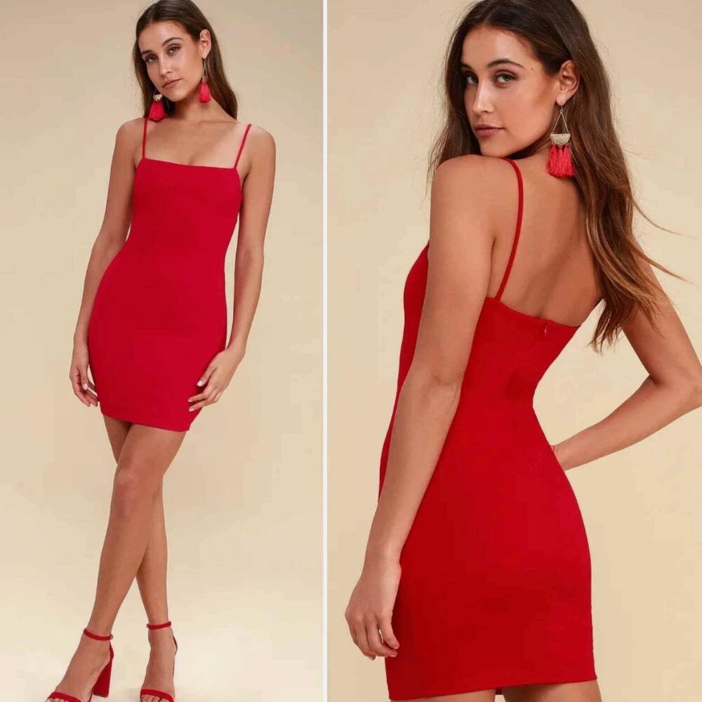 Lulu's Flaunt It Red Mini Bodycon w/ shaping lining - Size XS  *NWT* BRAND NEW